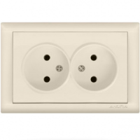 РОЗЕТКА 2-Я С/З КРЕМОВЫЙ АНУРА